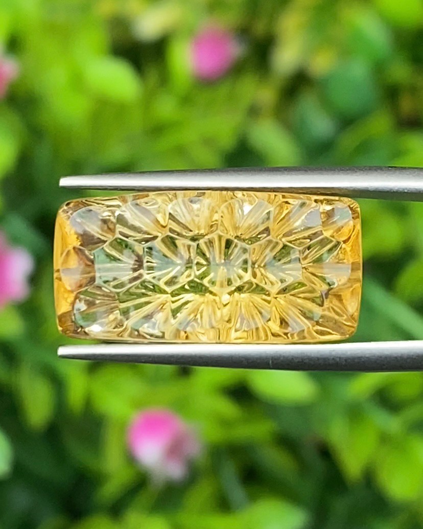 พลอย ซิทริน Citrine 9.05 กะรัต (Cts.) พลอยแท้ อัญมณีมงคลประจําวันเกิด เครื่องประดับพลอย