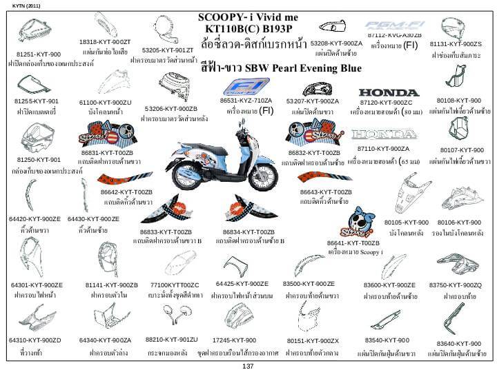 ชุดพลาสติกและเฟรมสี สกุ๊บปี้110ไอปี11