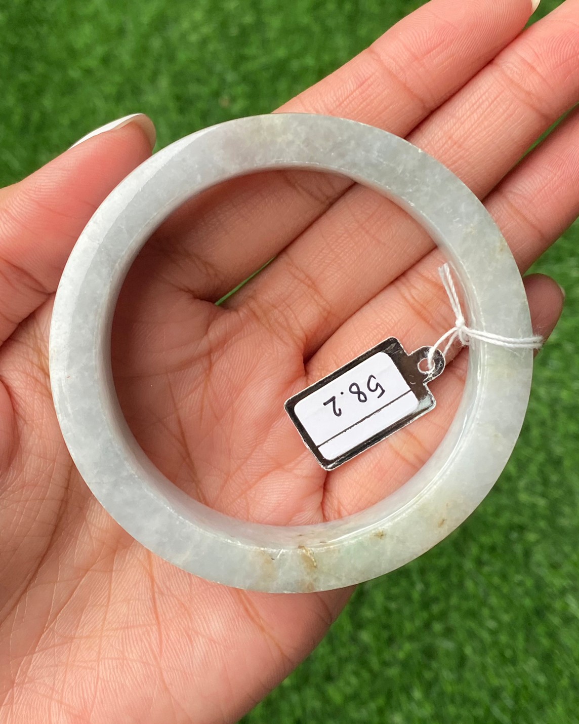 JB58017 หยก พม่า แท้ Jade กำไลหยก 58.2 มม (Jadeite bracelet) พม่า (Myanmar)