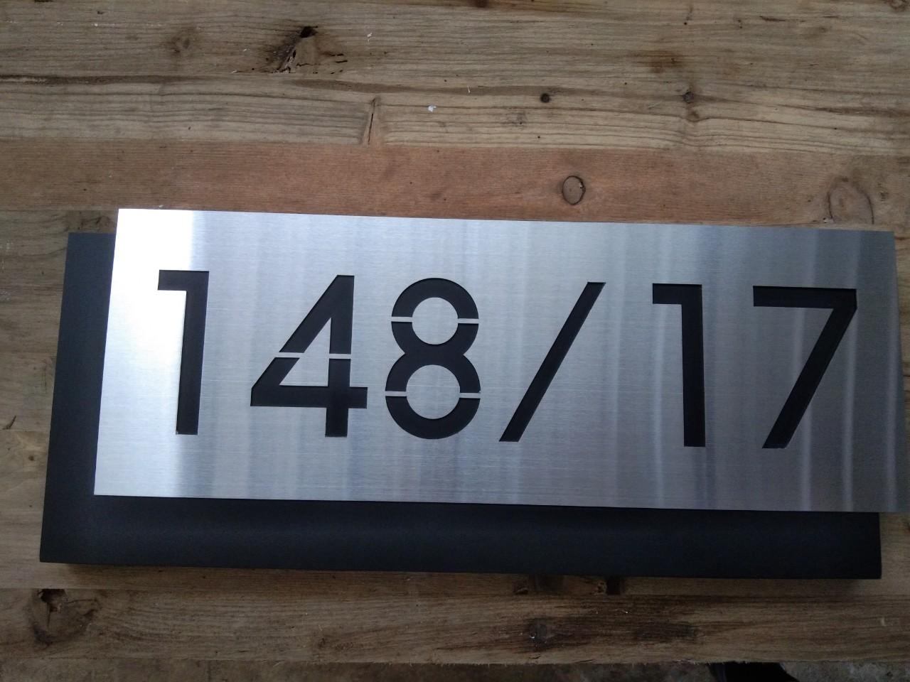 ป้ายเลขที่บ้าน แผ่นเรียบกัดกรด