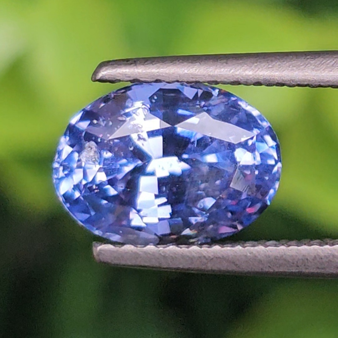 พลอย ไพลิน blue sapphire 2.73 กะรัต (Cts.) ดิบ unheated พร้อมใบเซอร์ พลอยแท้ อัญมณีมงคลประจําวันเกิด เครื่องประดับพลอย