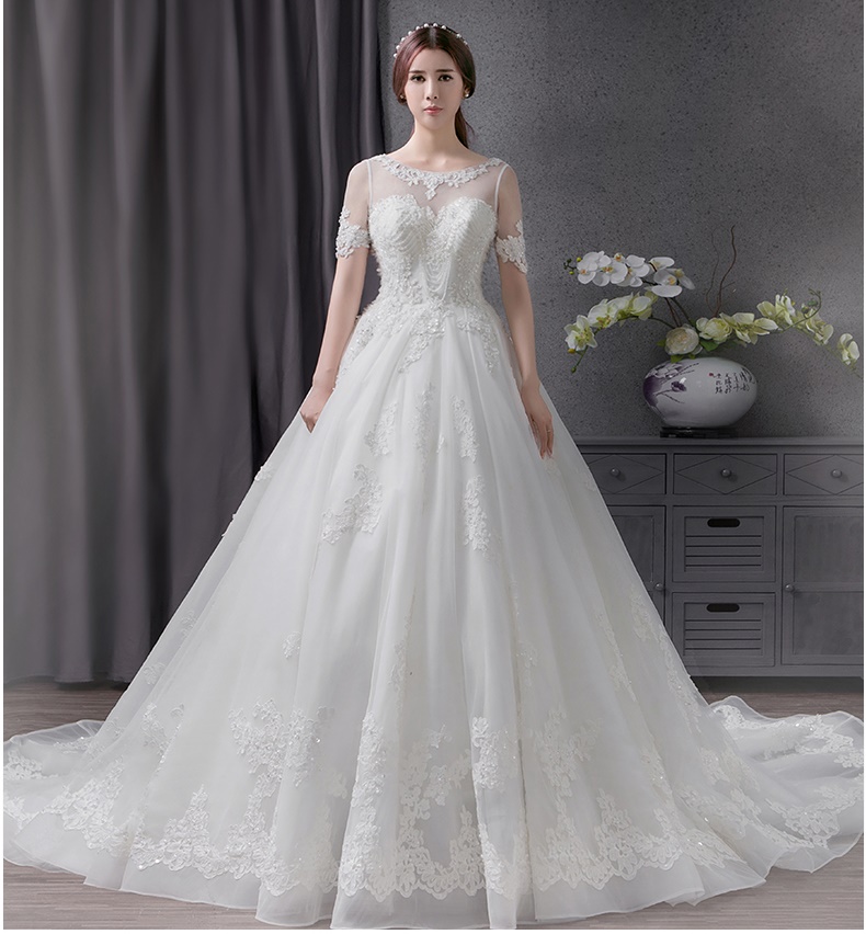 ชุดแต่งงาน แขนสี่ส่วน