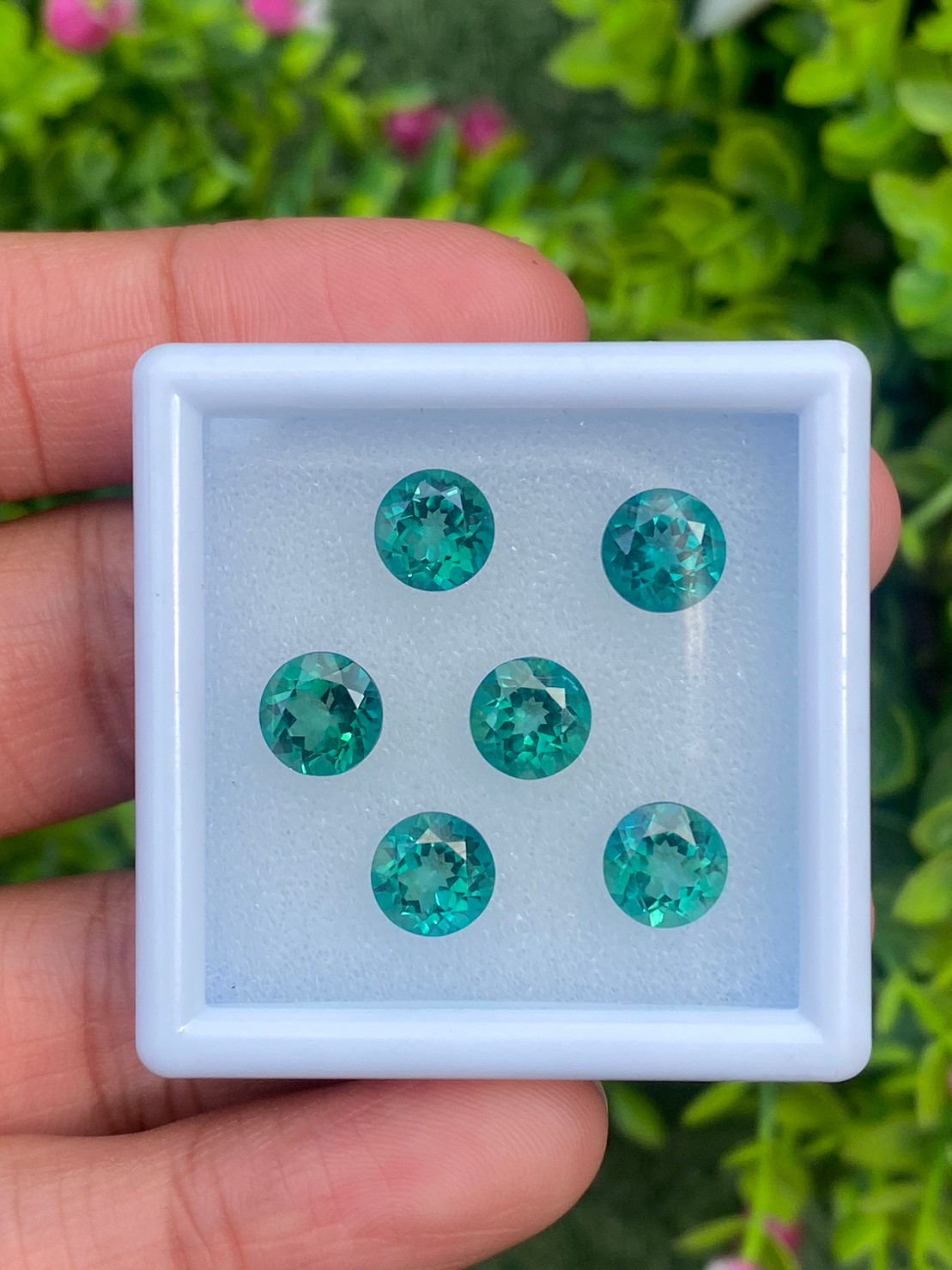 พลอย กรีน โทแพซ Green Topaz 6 เม็ด 9.11 กะรัต พลอยแท้ อัญมณีมงคลประจําวันเกิด เครื่องประดับพลอย