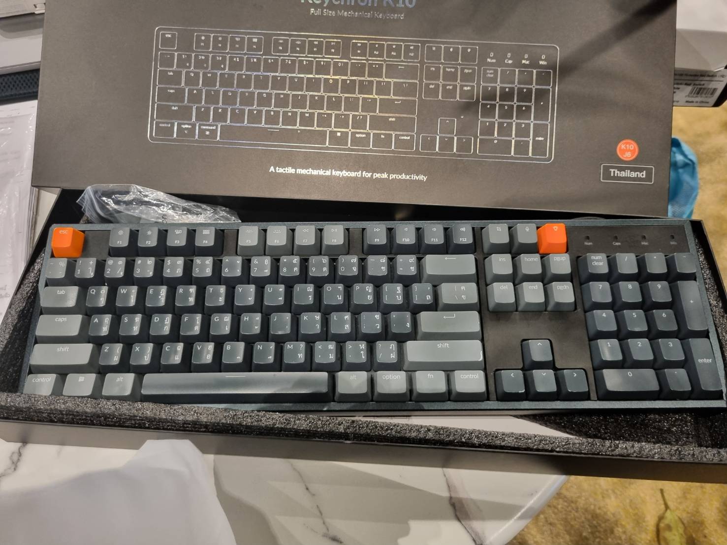 คีย์บอร์ดเกมมิ่ง Keychron Gaming Keyboard K10 Wireless Mechanical Gateron