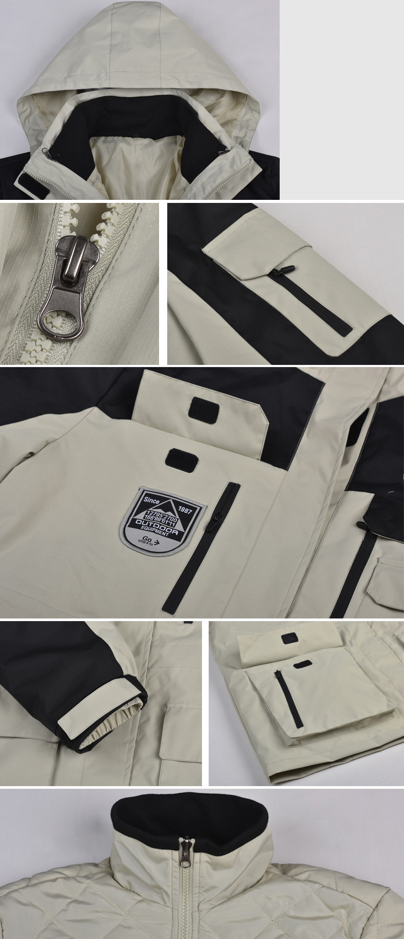 เสื้อโค้ทสองชั้นกันหนาว กันลม ดีไซน์สปอร์ต (10244MM)