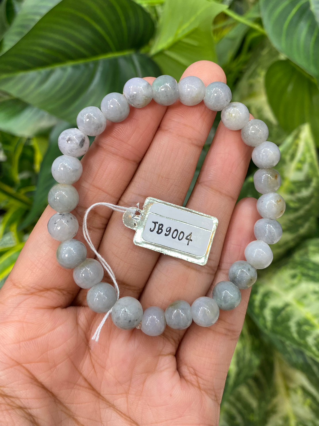 JB9004 หยก พม่า แท้ Jade กำไล ประคำหยก (Jadeite Beads Bracelet) พม่า (Myanmar)