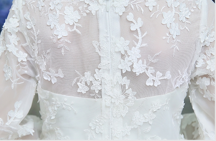 Pre-order ชุดราตรีเด็ก ชุดออกงาน ชุดกระโปรง สไตล์เจ้าหญิง แขนยาว ลูกไม้ซ๊ทรู ซิปหลัง