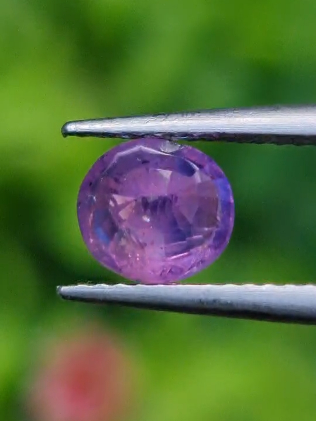 พลอย เพอเพิล แซฟไฟร์ สีม่วง Purple Sapphire 1.13 กะรัต (Cts.) พลอยแท้ อัญมณีมงคลประจําวันเกิด เครื่องประดับพลอย