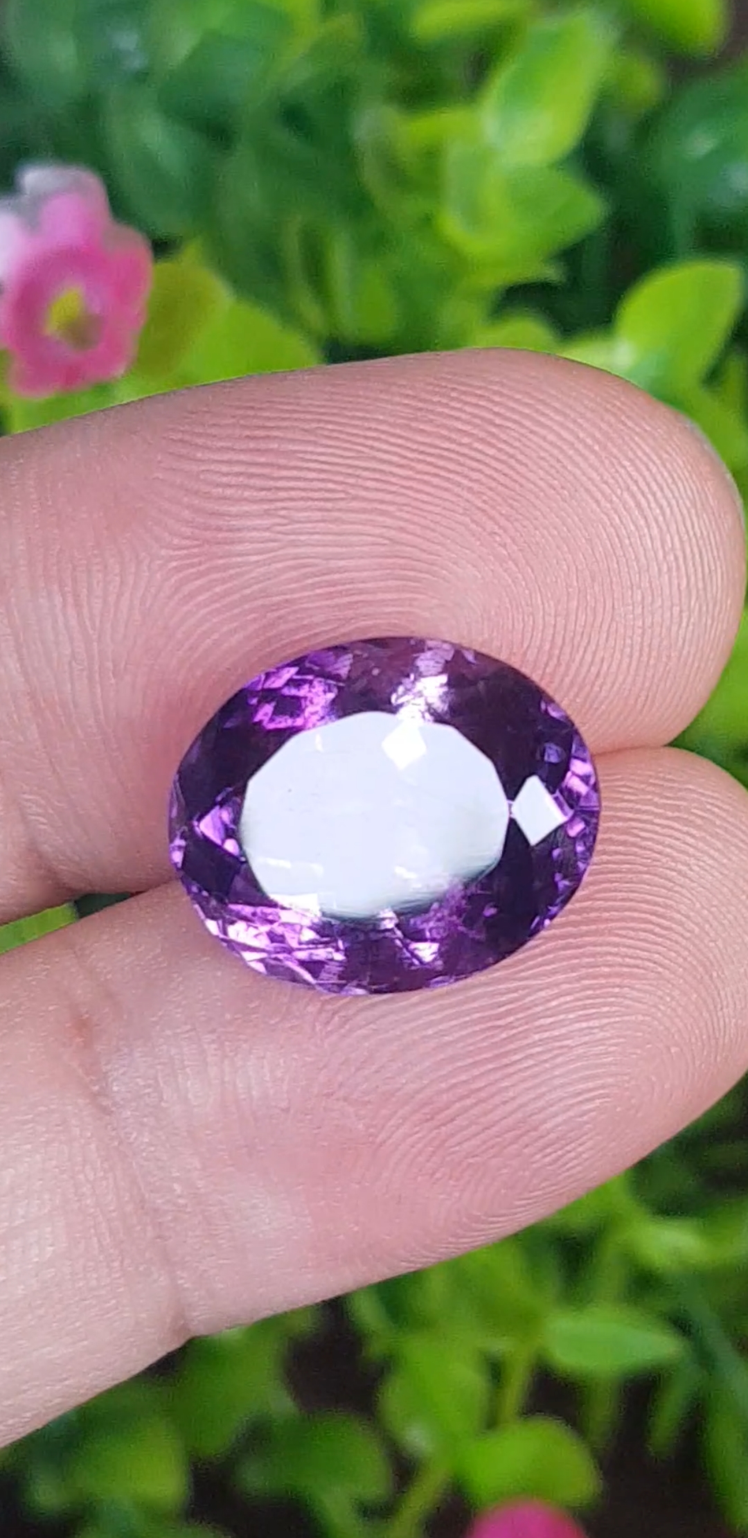 พลอย อเมทิส Amethyst 11.36 กะรัต (Cts.) พลอยแท้ อัญมณีมงคลประจําวันเกิด เครื่องประดับพลอย