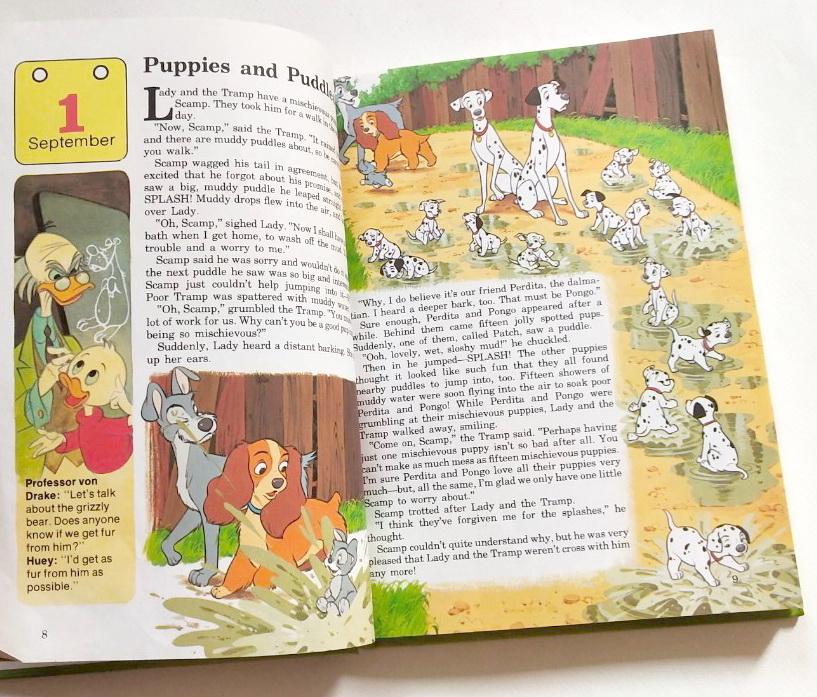 หนังสือภาพการ์ตูนดิสนีย์น่ารัก ปกแข็ง ฉบับภาษาอังกฤษ เล่าเรื่องราวของทุกวันในฤดูใบไม้ร่วง ผ่านตัวการ์ตูนจากดิสนีย์ Story a Day for every day of the year , Autumn