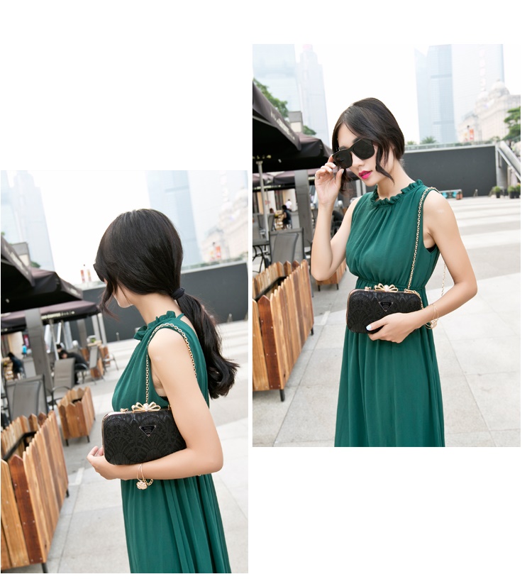 Evening Clutch กระเป๋าออกงาน Emido ทรงสี่เหลี่ยม แบบลูกไม้เรียบหรู สีขาว จุกเปิดเก๋ๆรูปโบว์มีเพชร มาพร้อมสายสะพายยาว