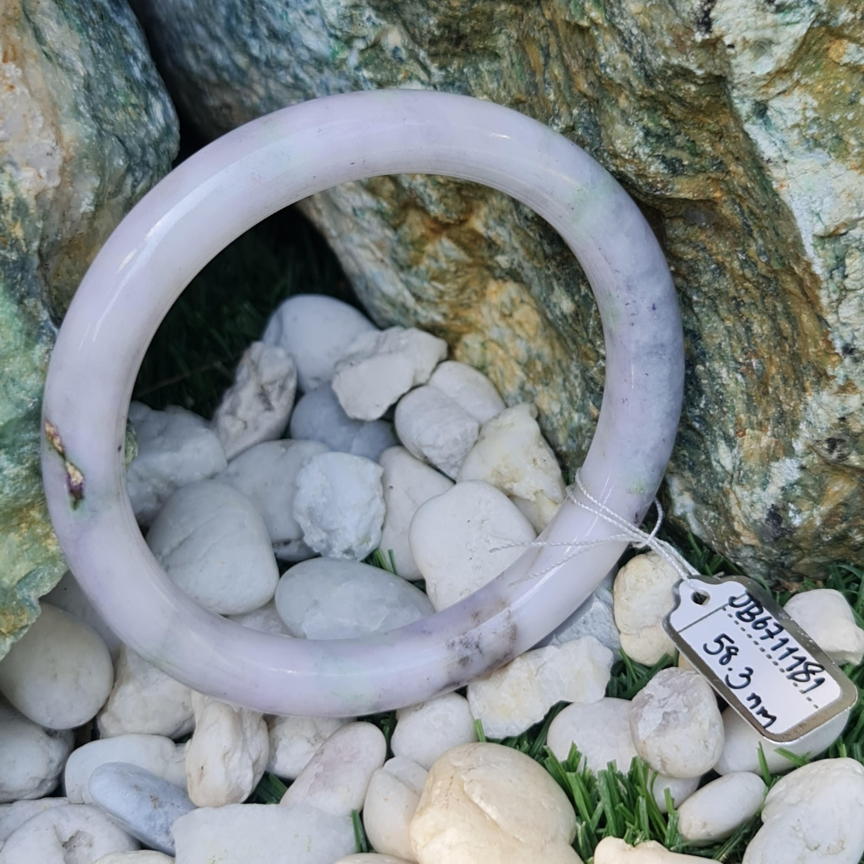 JB6711181 หยก พม่า แท้ Jade กำไลหยก 58.3 มม. (Jadeite bracelet) พม่า (Myanmar)