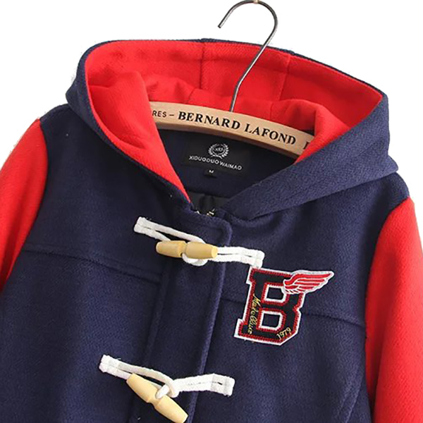 เสื้อโค้ทรุ่นหนากันหนาวติดลบ มีฮู้ด แต่งกระดุมเขี้ยว (11527LM)