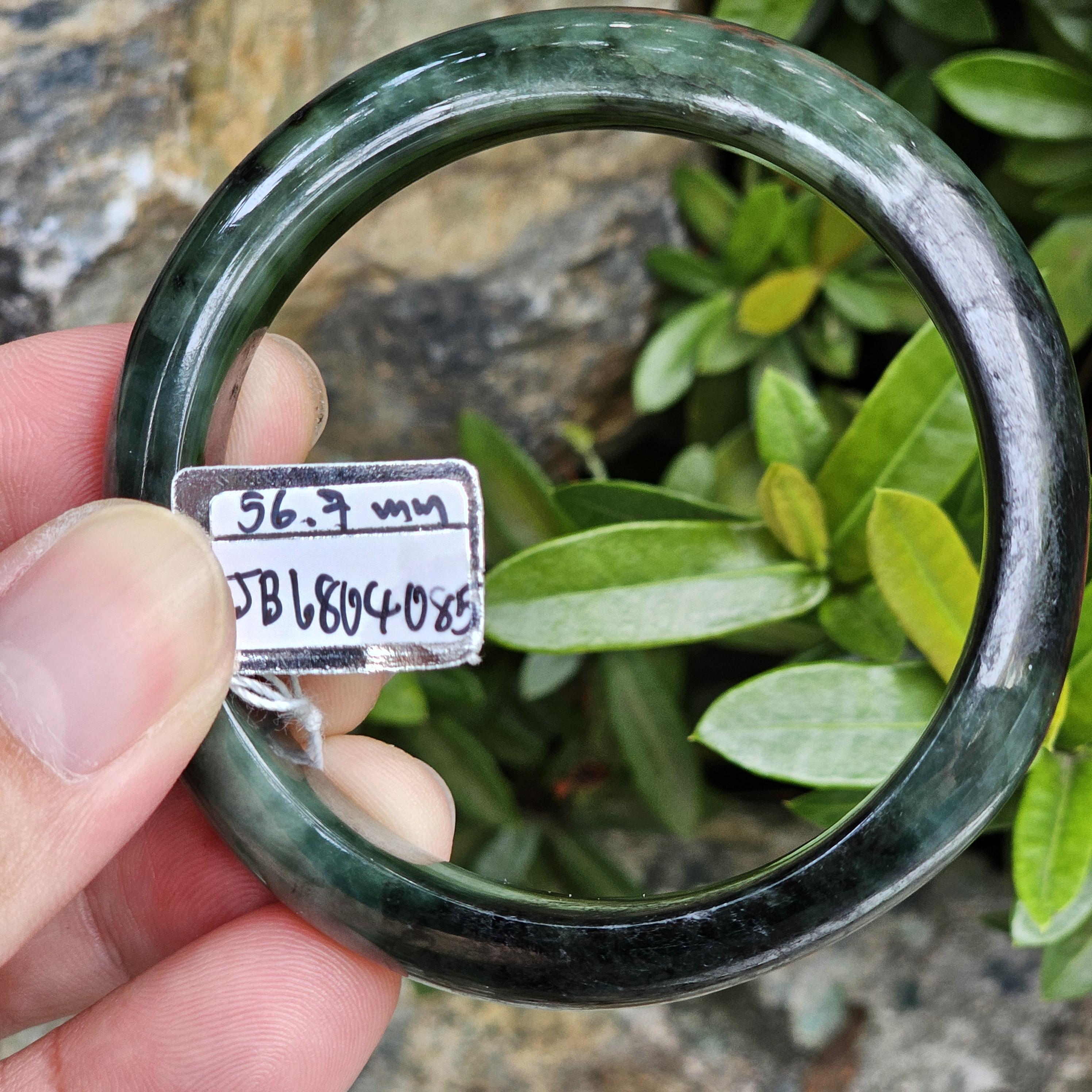 JB6804085 หยก พม่า แท้ Jade กำไลหยก 56.7 มม. (Jadeite bracelet) พม่า (Myanmar)