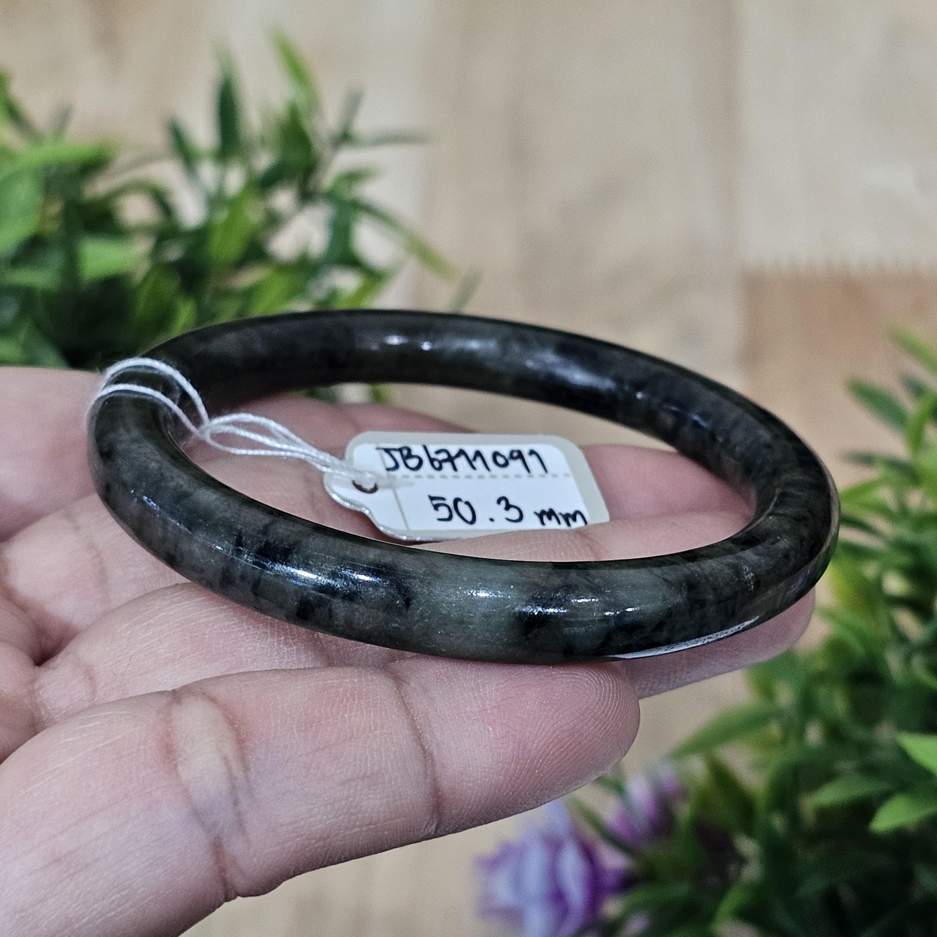 JB6711091 หยก พม่า แท้ Jade กำไลหยก 50.3 มม (Jadeite bracelet) พม่า (Myanmar)