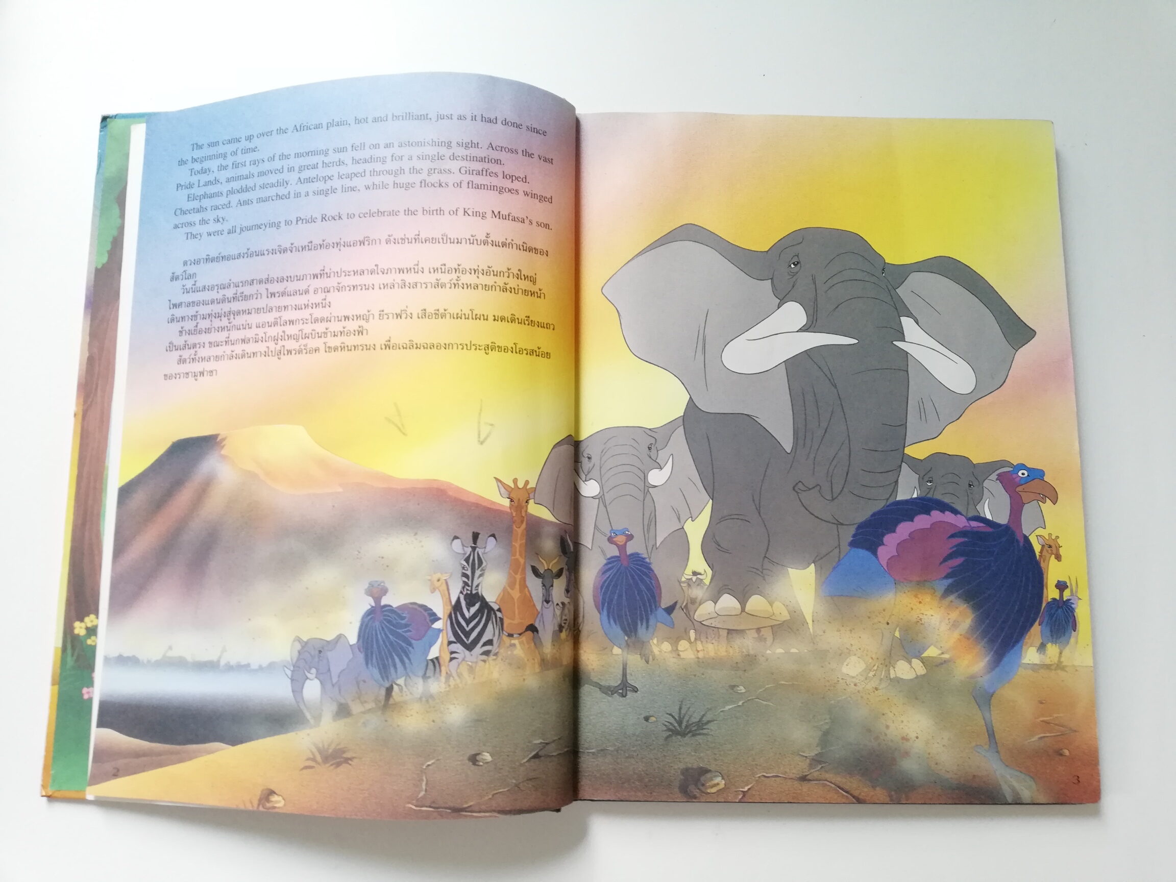 นิทานการ์ตูนจากวอลท์ ดิสนีย์ เล่มใหญ่ปกแข็ง "เดอะ ไลอ้อน คิง"Walt Disney Cartoon -Tale , The Lion King *หนังสือมีตำหนิ โปรดตรวจสอบทุกภาพ