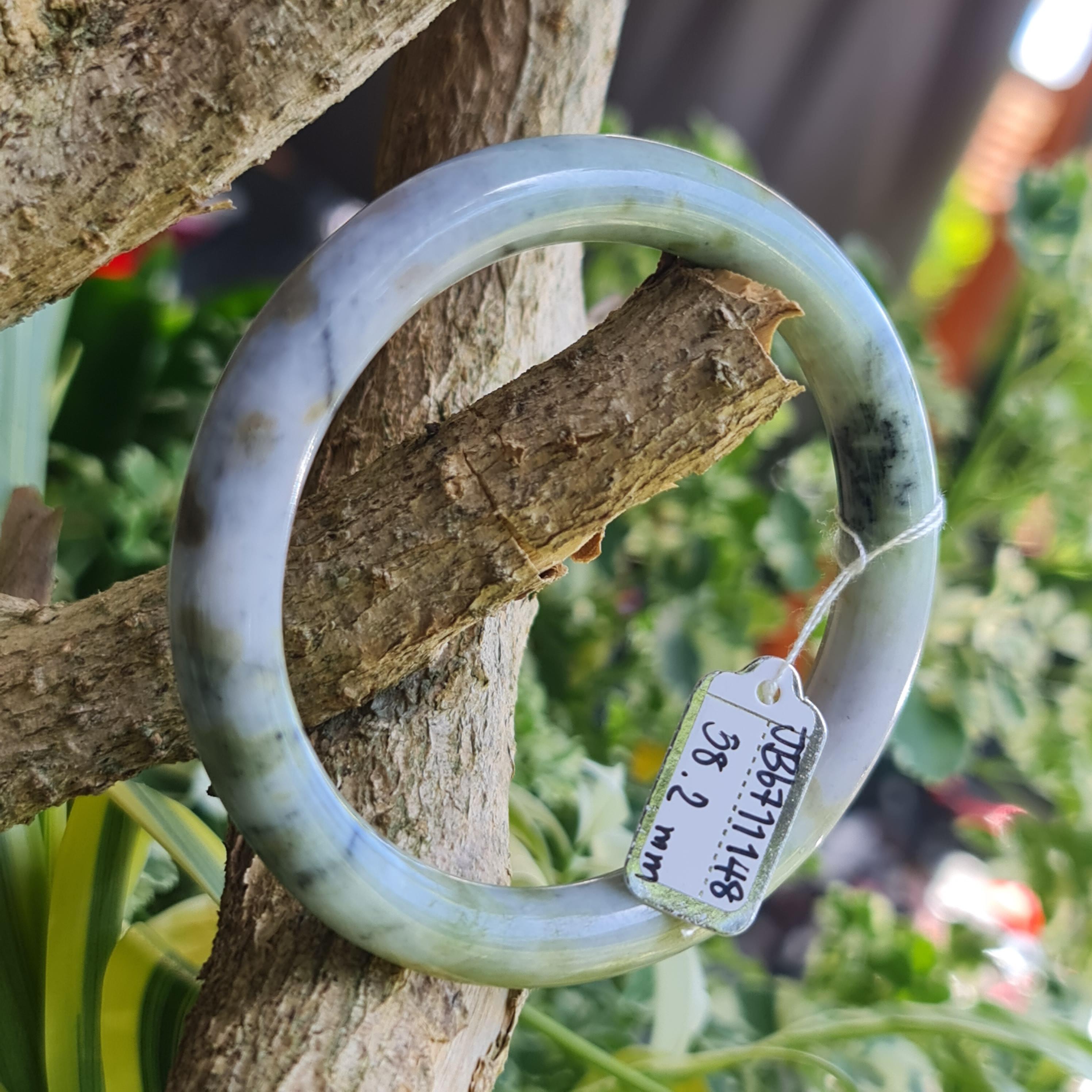 JB6711148 หยก พม่า แท้ Jade กำไลหยก 58.2 มม. (Jadeite bracelet) พม่า (Myanmar)