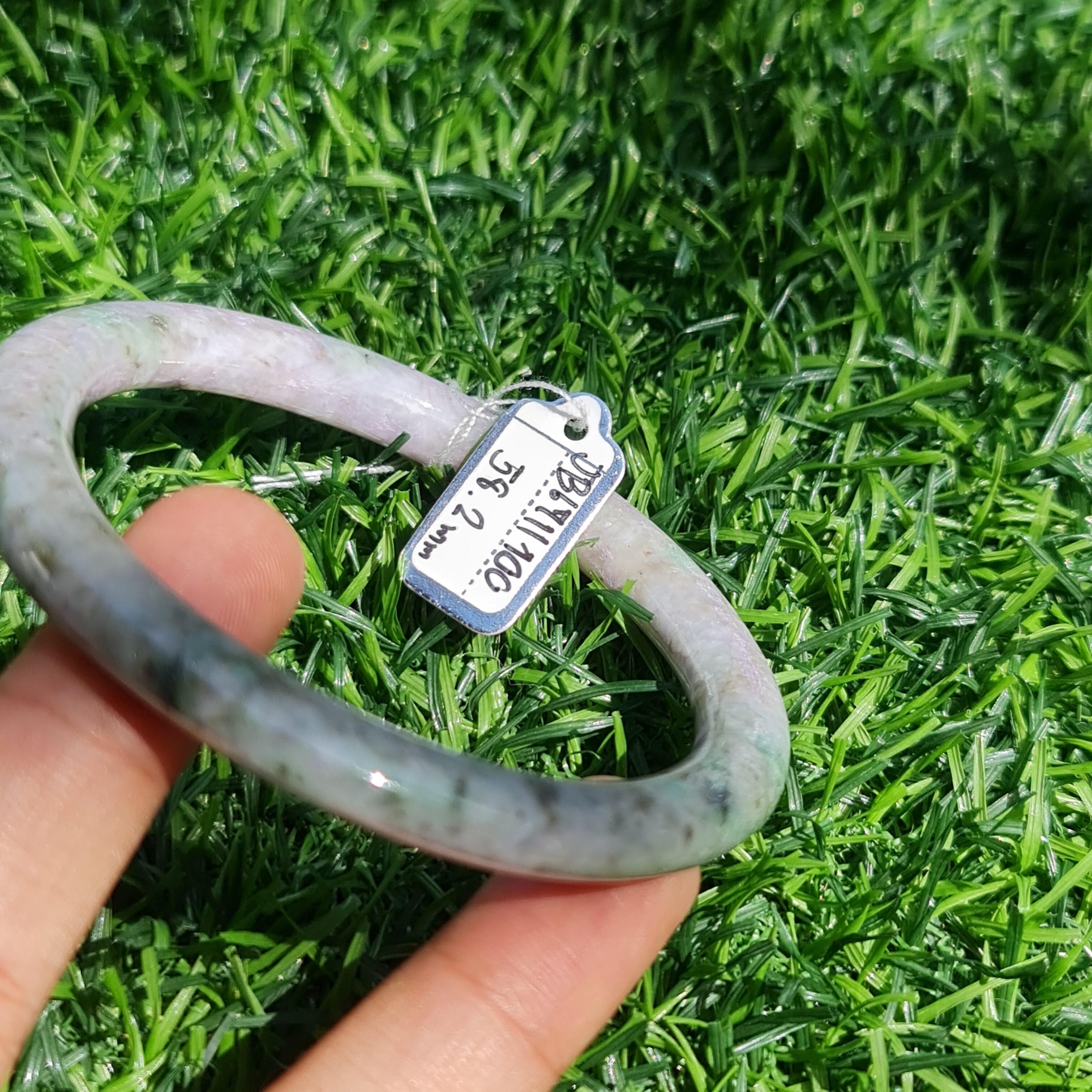 JB6711100 หยก พม่า แท้ Jade กำไลหยก 58.2 มม. (Jadeite bracelet) พม่า (Myanmar)