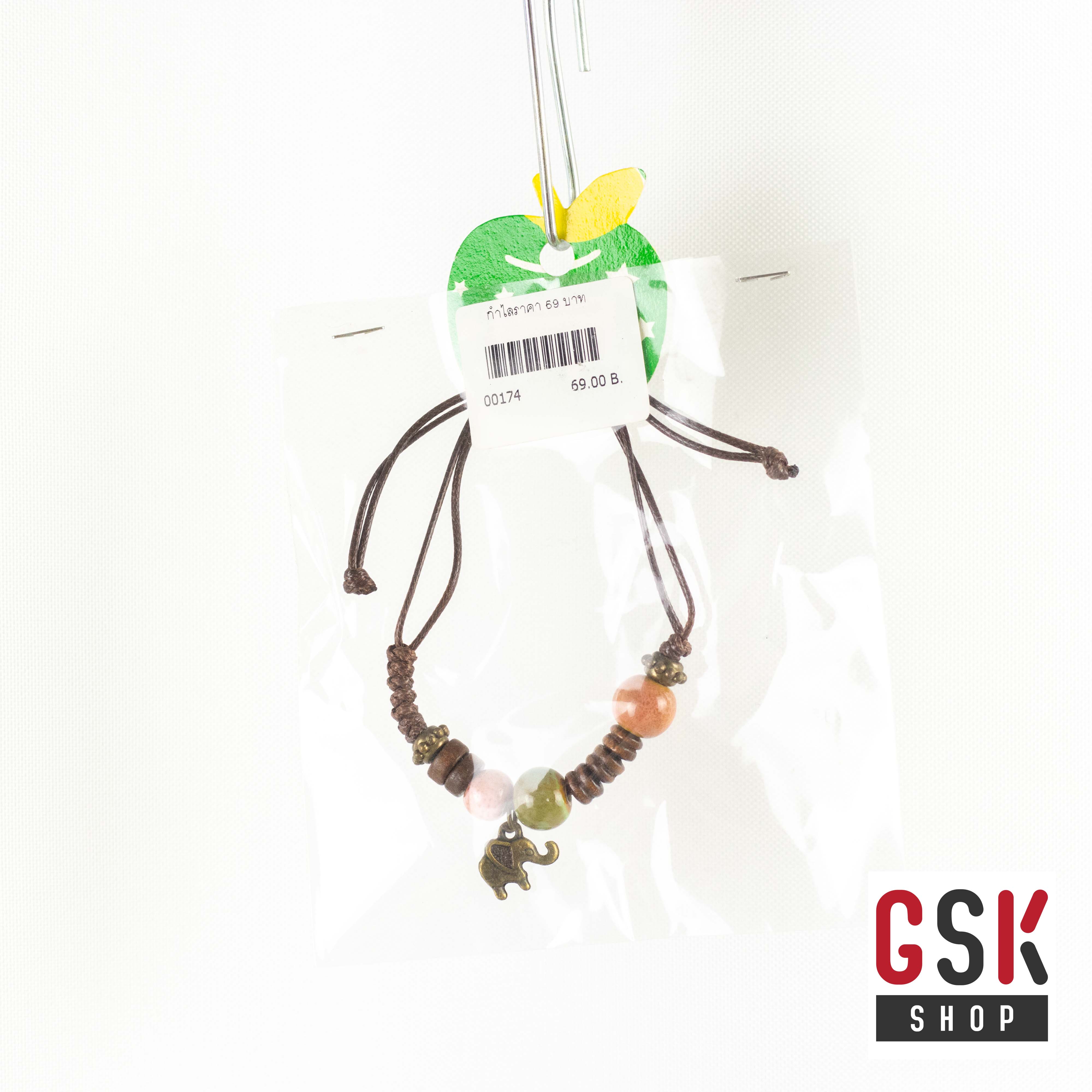 ข้อมือเชือก จี้ช้าง.2 เก๋ ๆ แบบ Unisex