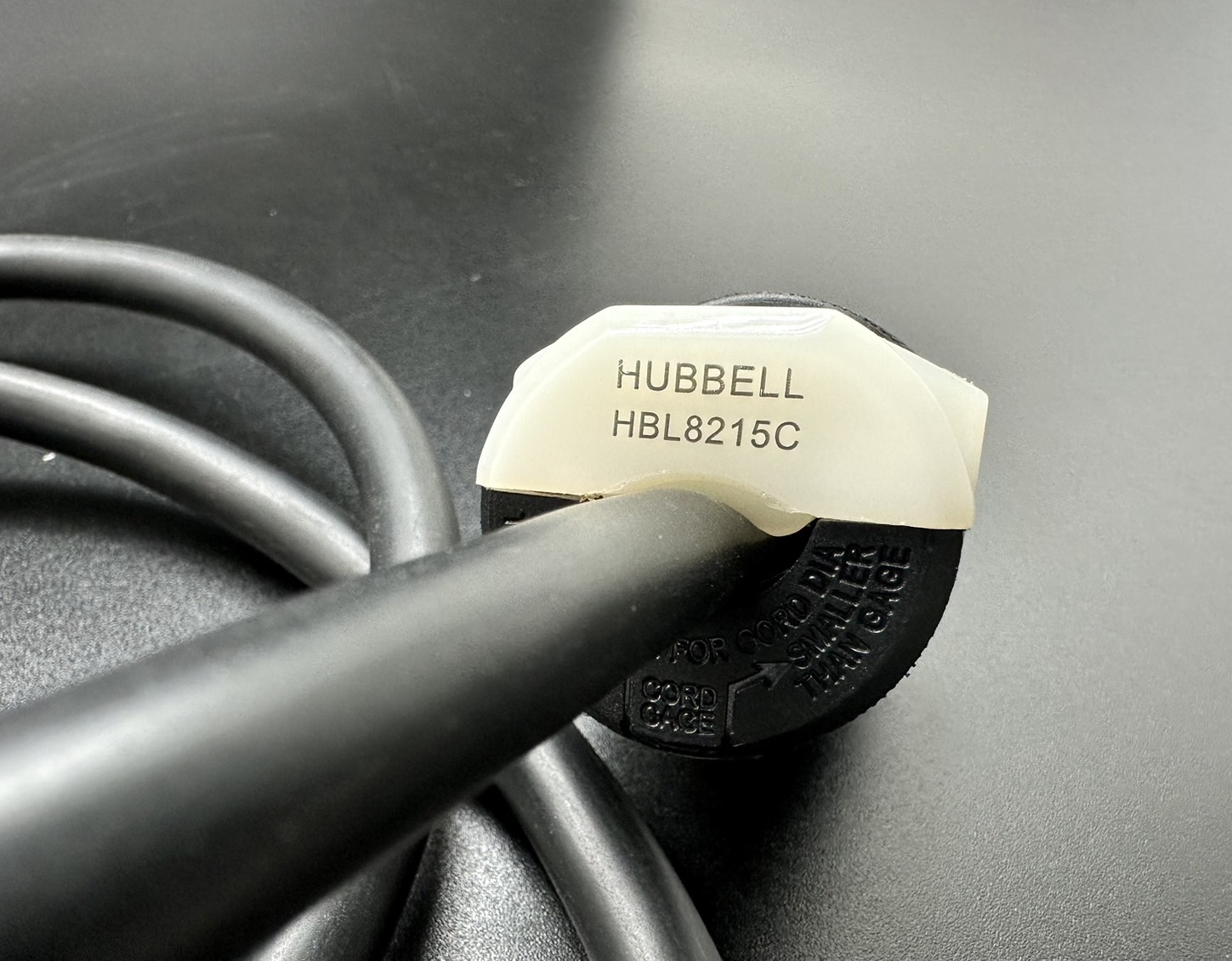 สายไฟVCT มีปลั๊ก หัวปลั๊กคอม Hubbell 15A ยาว 2 เมตร