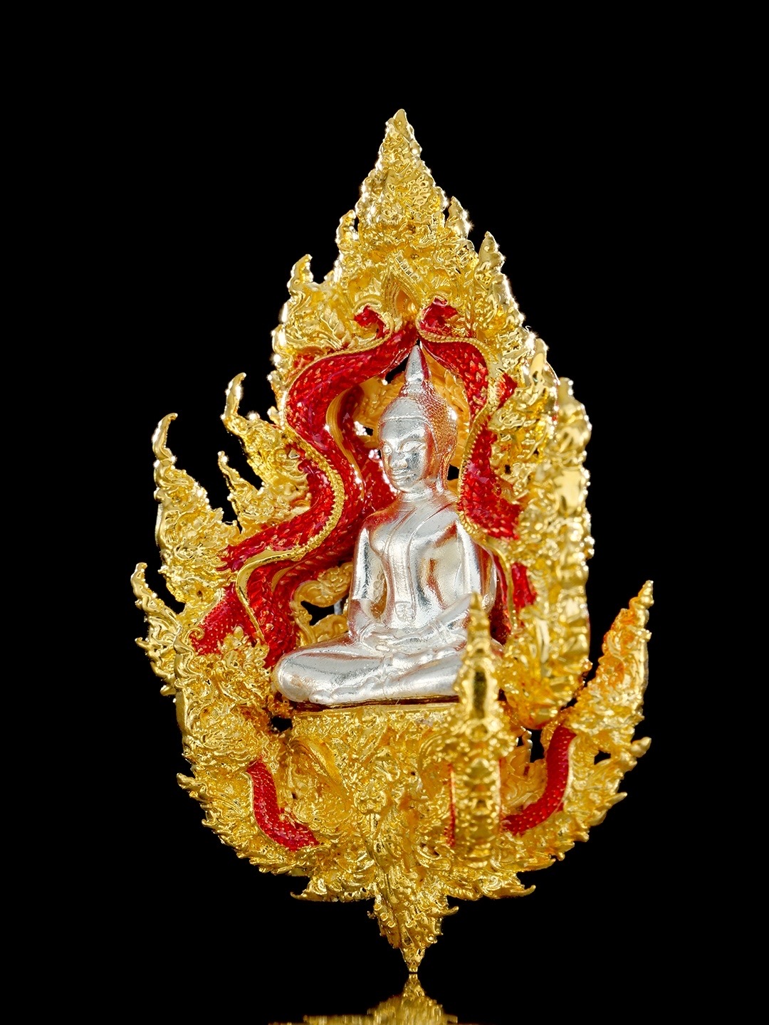 เหรียญพุทธศิลป์หลวงพ่อโสธร รุ่น เจ้าสัวแปดริ้ว รหัสพิเศษศูนย์จอง เนื้อบรอนซ์ชุบทองลงยา