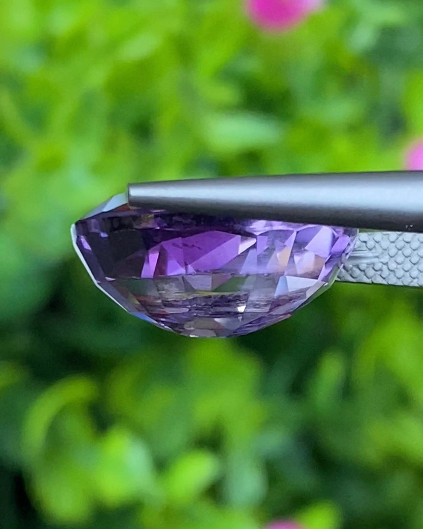 พลอย อเมทิส Amethyst 10.14 กะรัต (Cts.) พลอยแท้ อัญมณีมงคลประจําวันเกิด เครื่องประดับพลอย