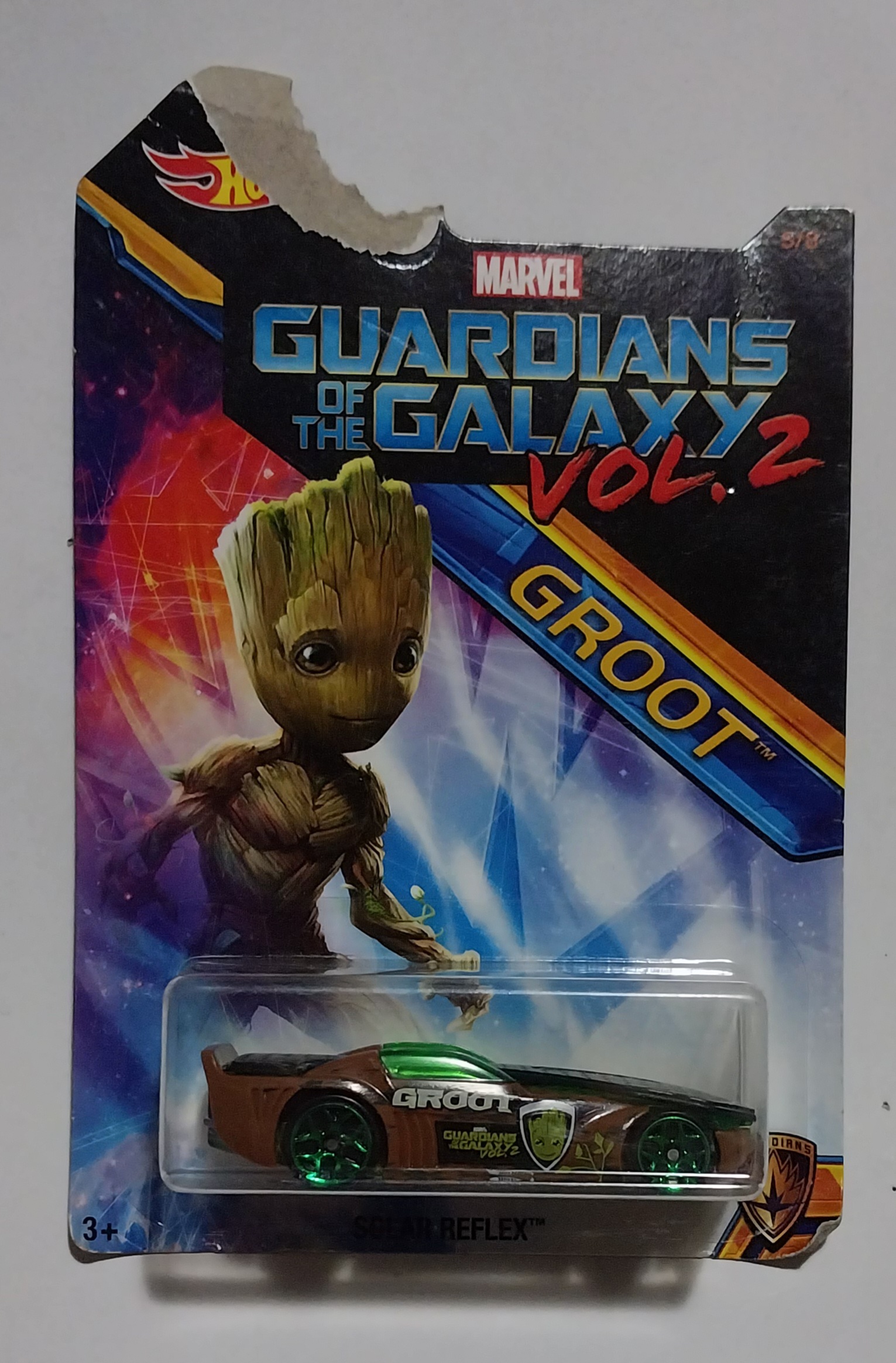 โมเดลรถเหล็กจากฮอตวิลลฺ**แพคเกจชำรุด รถ character, กรู๊ท Groot จาก การ์เดี้ยนออฟเดอะกาแล็คซี่ 2 Gardians of the Galaxy2