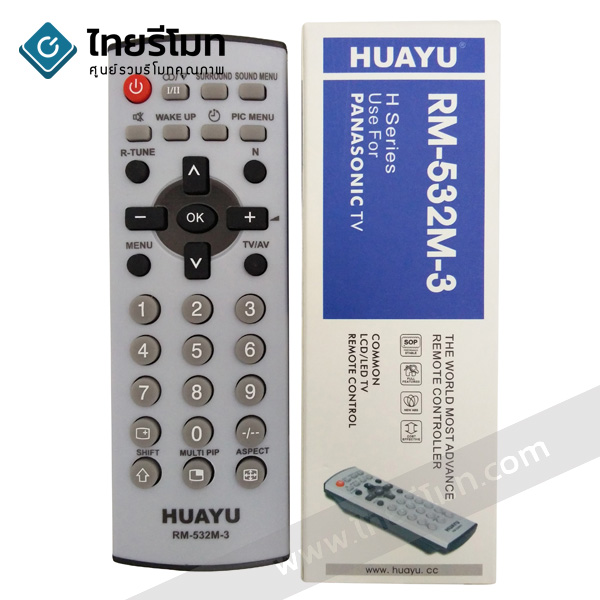 รีโมทรวมทีวี Panasonic ใช้สำหรับจอแก้ว จอสลิม รุ่นเก่าทุกรุ่น รหัส532M-3
