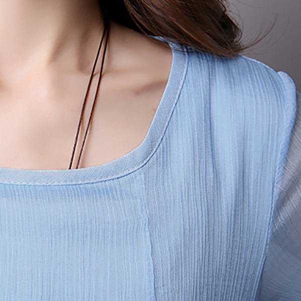 เดรสยาวแฟชั่นวินเทจ ผ้าทอพิมพ์ลาย ชายพริ้วสวย (11809M)