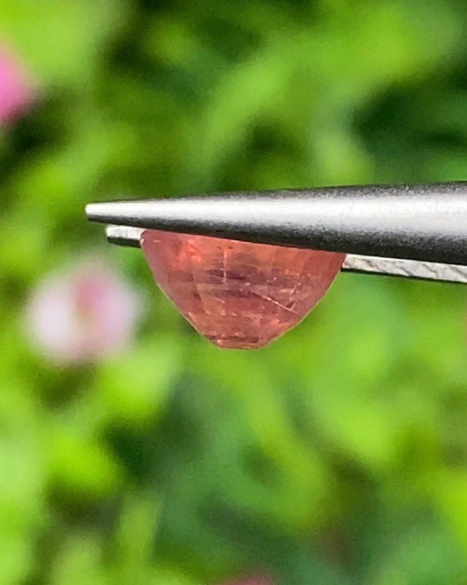 พลอย ออเรนจ์ แซฟไฟร์ Orange Sapphire 2.33 กะรัต (Cts.) พร้อมใบเซอร์ พลอยแท้ อัญมณีมงคลประจําวันเกิด เครื่องประดับพลอย