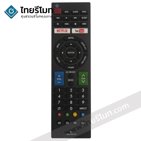 รีโมทสมาร์ททีวี Sharp รุ่นGB234WJSA ใช้แทนได้หลายรุ่น *กดอ่านรายละเอียดก่อนสั่งซื้อ*