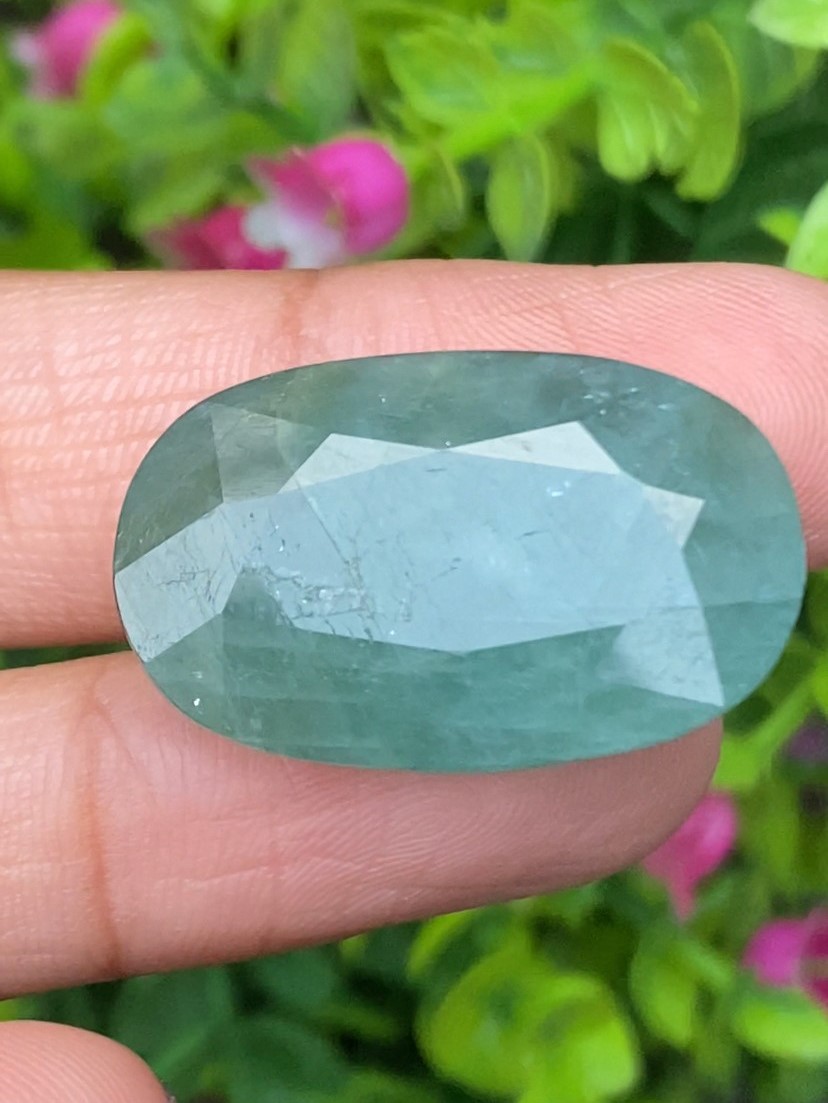 พลอย แกรนดิเดียร์ไรท์ Grandidierite 40.29 กะรัต (Cts.) พร้อมใบเซอร์ พลอยแท้ อัญมณีมงคลประจําวันเกิด เครื่องประดับพลอย