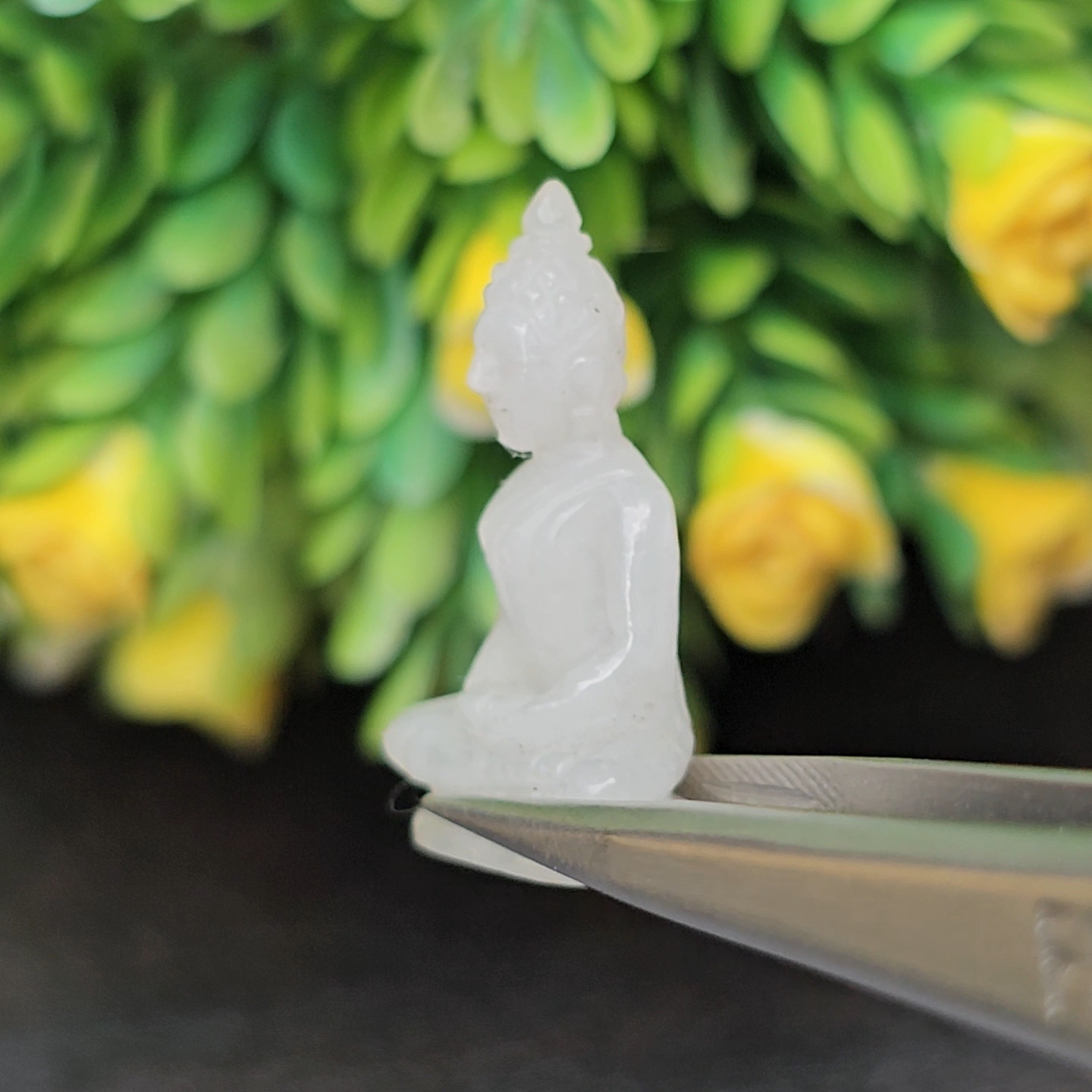 หยก แกะสลัก รูป พระ (Burmese jadeite) 15.37 กะรัต (cts.) หยก พม่า แท้