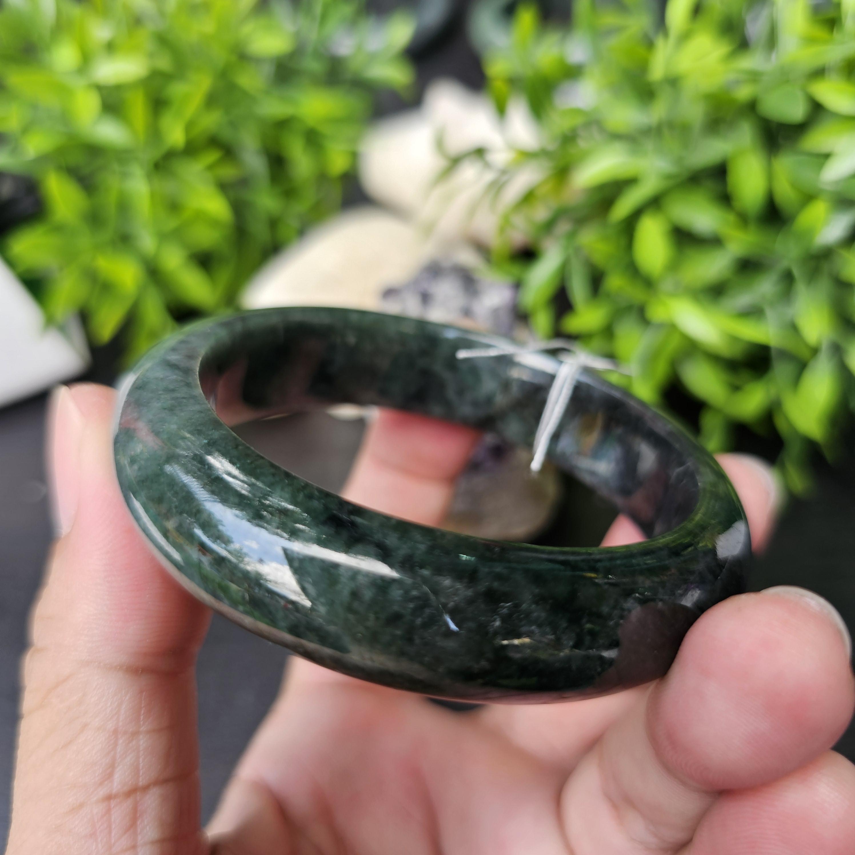 JB68041022 หยก พม่า แท้ Jade กำไลหยก 60.4 มม. (Jadeite bracelet) พม่า (Myanmar)