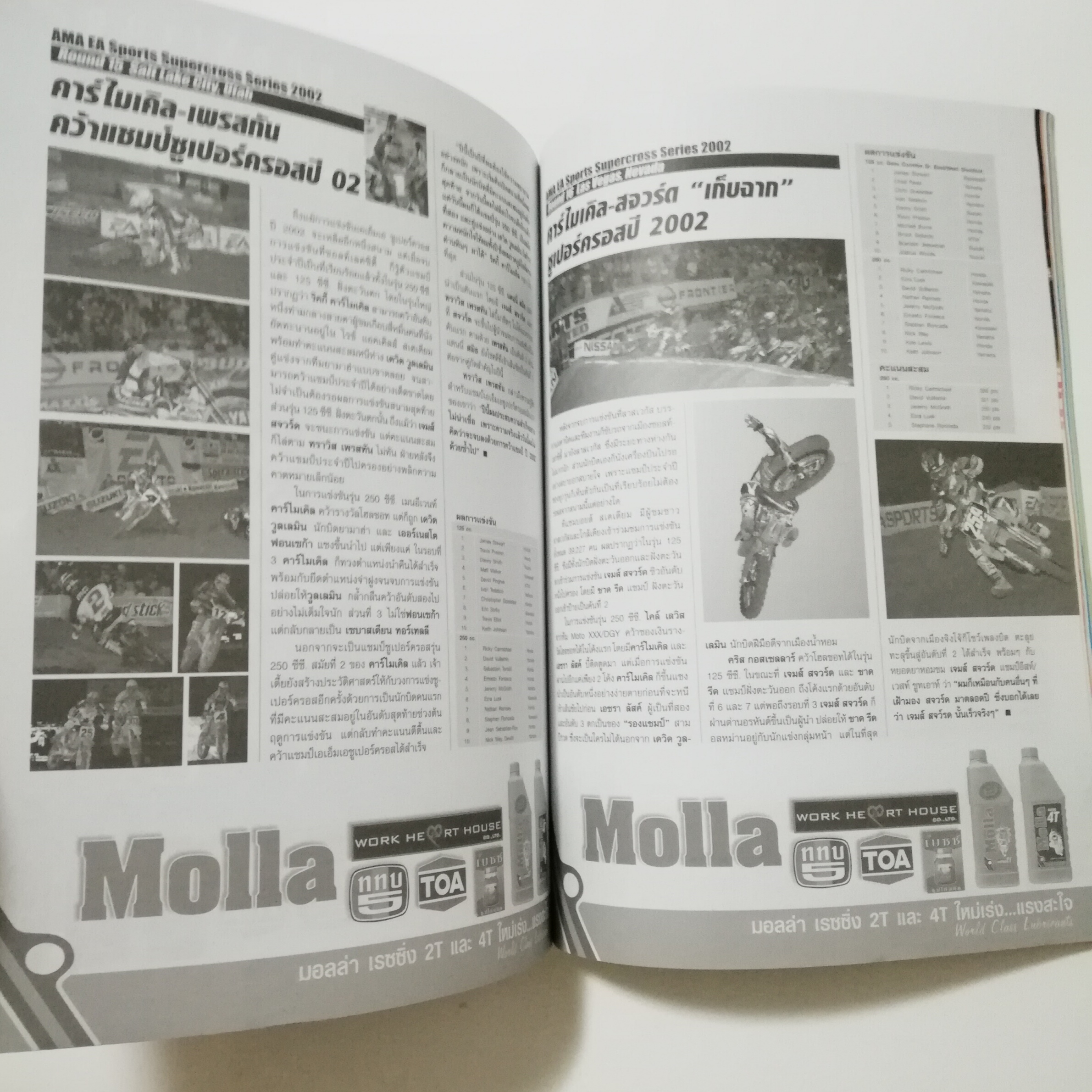 นิตยสารเก่า TWO WHEELS Action สาระเข้ม เต็มความแรง "ทูวิลส์ แอคชั่น" ปีที่2 ฉบับที่ 19 พฤษภาคม 2545 ปกหลัง เดวิด เบ็คแฮม โฆษณาน้ำมัน คาสตรอล David Beckham **หนังสือเก่ามีตำหนิ โปรดตรวจสอบทุกภาพ