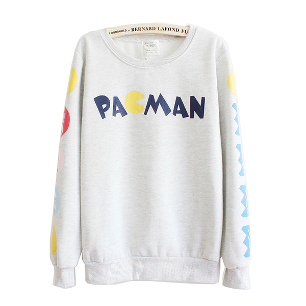 เสื้อสเวตเตอร์กันหนาว สกรีนลาย PAGMAN ซับผ้าสำลีเต็มตัว (12325H)