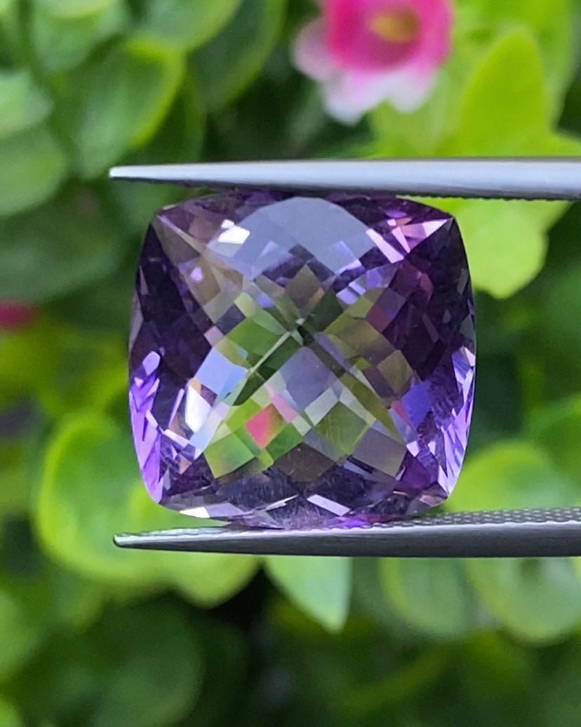 พลอย อเมทิส Amethyst 9.75 กะรัต (Cts.) พลอยแท้ อัญมณีมงคลประจําวันเกิด เครื่องประดับพลอย