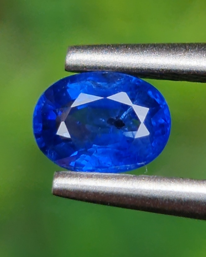 พลอย ไพลิน Blue Sapphire 0.44 กะรัต (Cts.) พลอยแท้ อัญมณีมงคลประจําวันเกิด เครื่องประดับพลอย