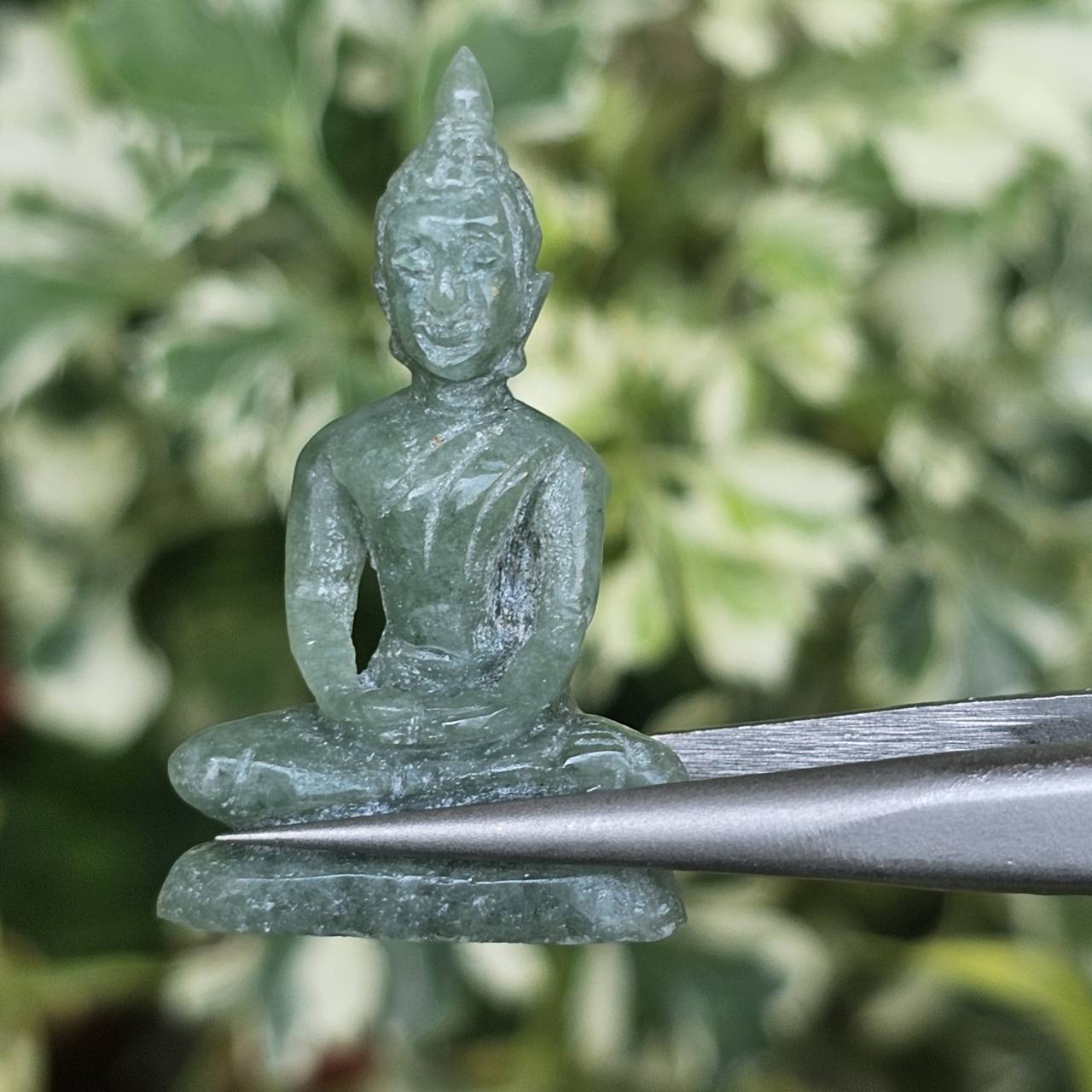 หยก แกะสลัก รูป พระ (Burmese jadeite) 18.74 กะรัต (cts.) หยก พม่า แท้