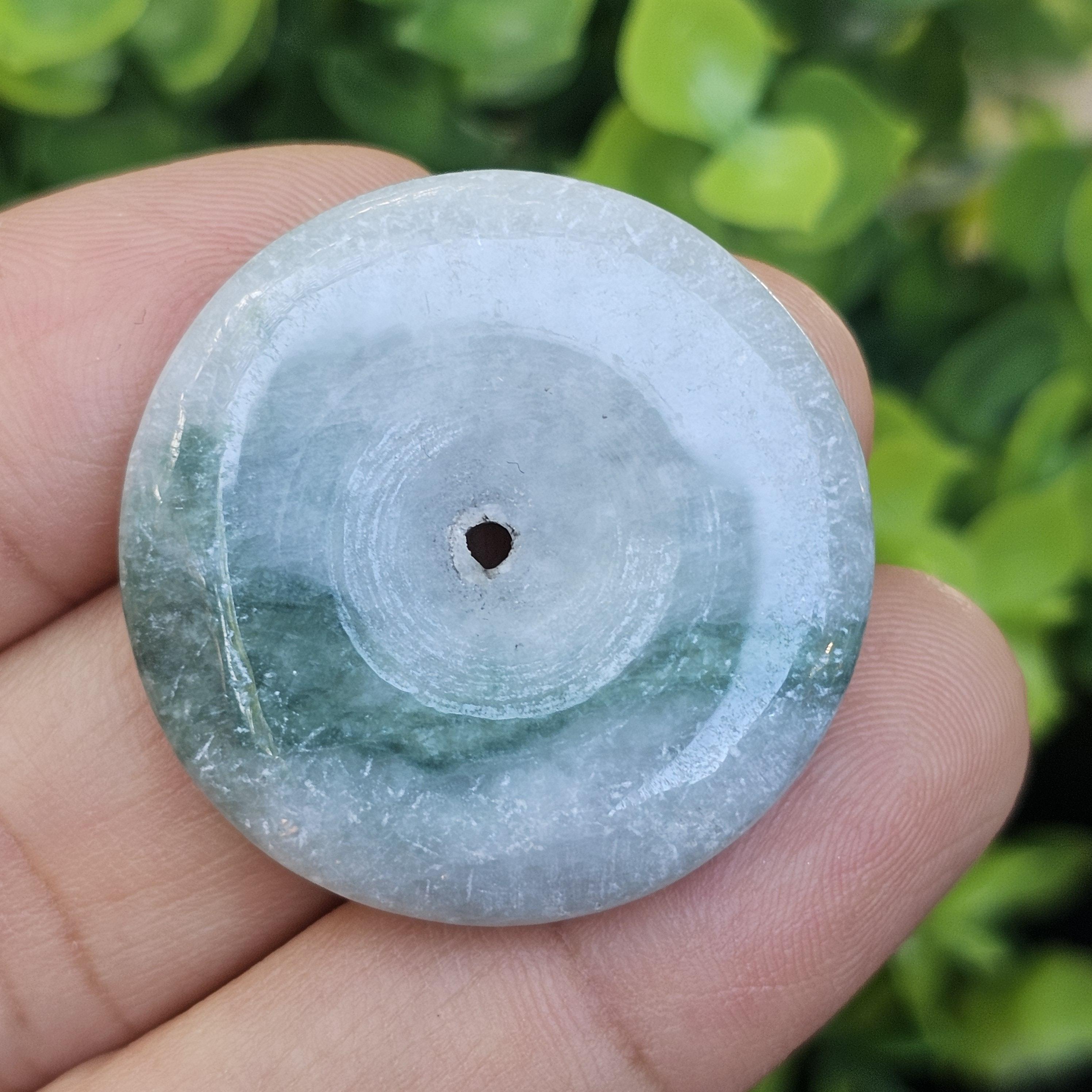 หยก พม่า แท้ Jade จี้โดนัทหยก (Bi-dise jadeite) พม่า (Myanmar) 74.33 กะรัต (Cts.)
