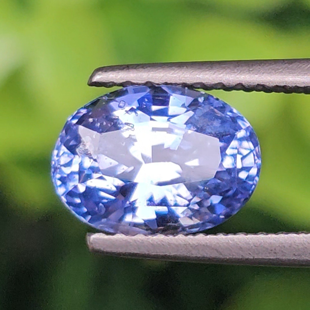 พลอย ไพลิน blue sapphire 2.73 กะรัต (Cts.) ดิบ unheated พร้อมใบเซอร์ พลอยแท้ อัญมณีมงคลประจําวันเกิด เครื่องประดับพลอย