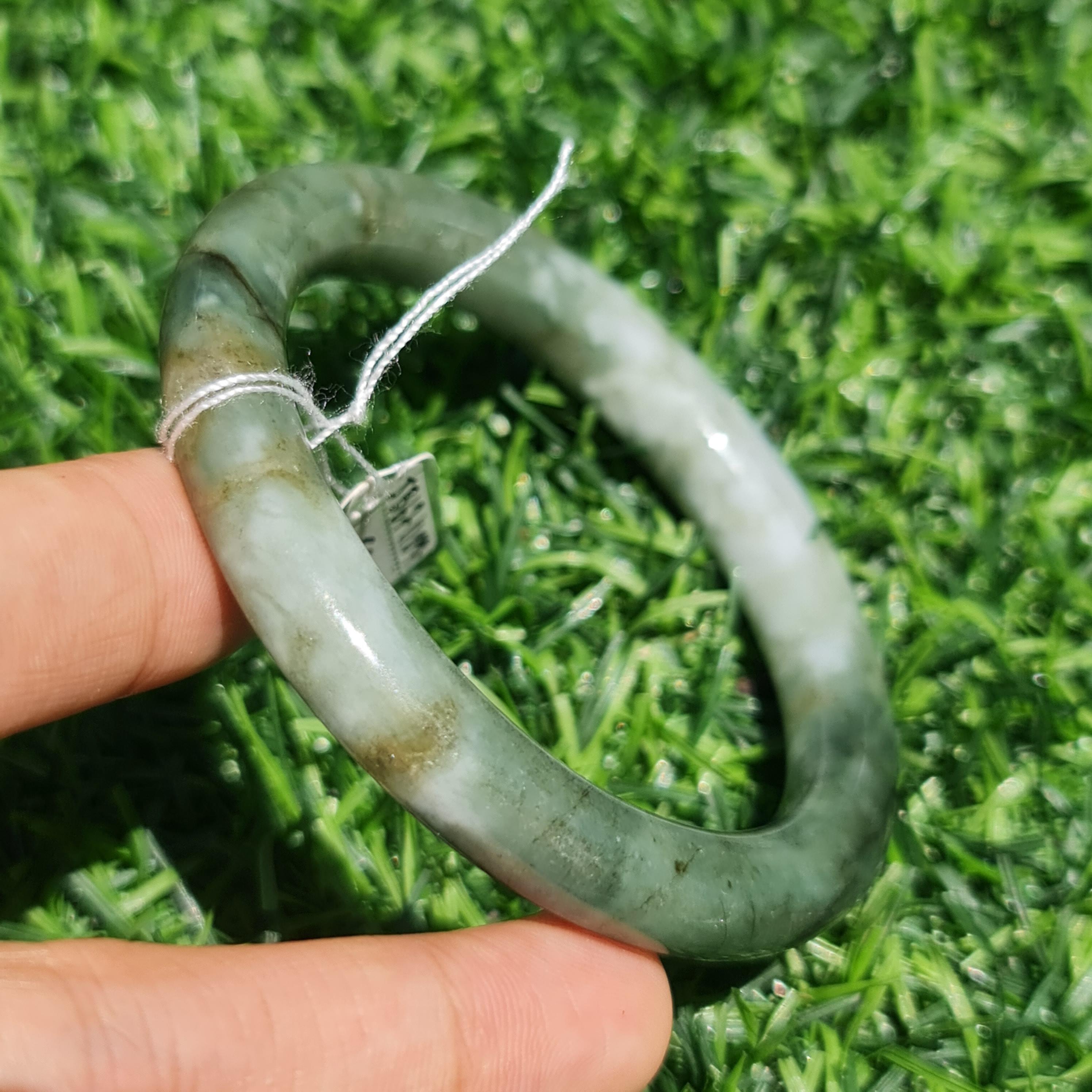 JB6711071 หยก พม่า แท้ Jade กำไลหยก 53.7 มม. (Jadeite bracelet) พม่า (Myanmar)