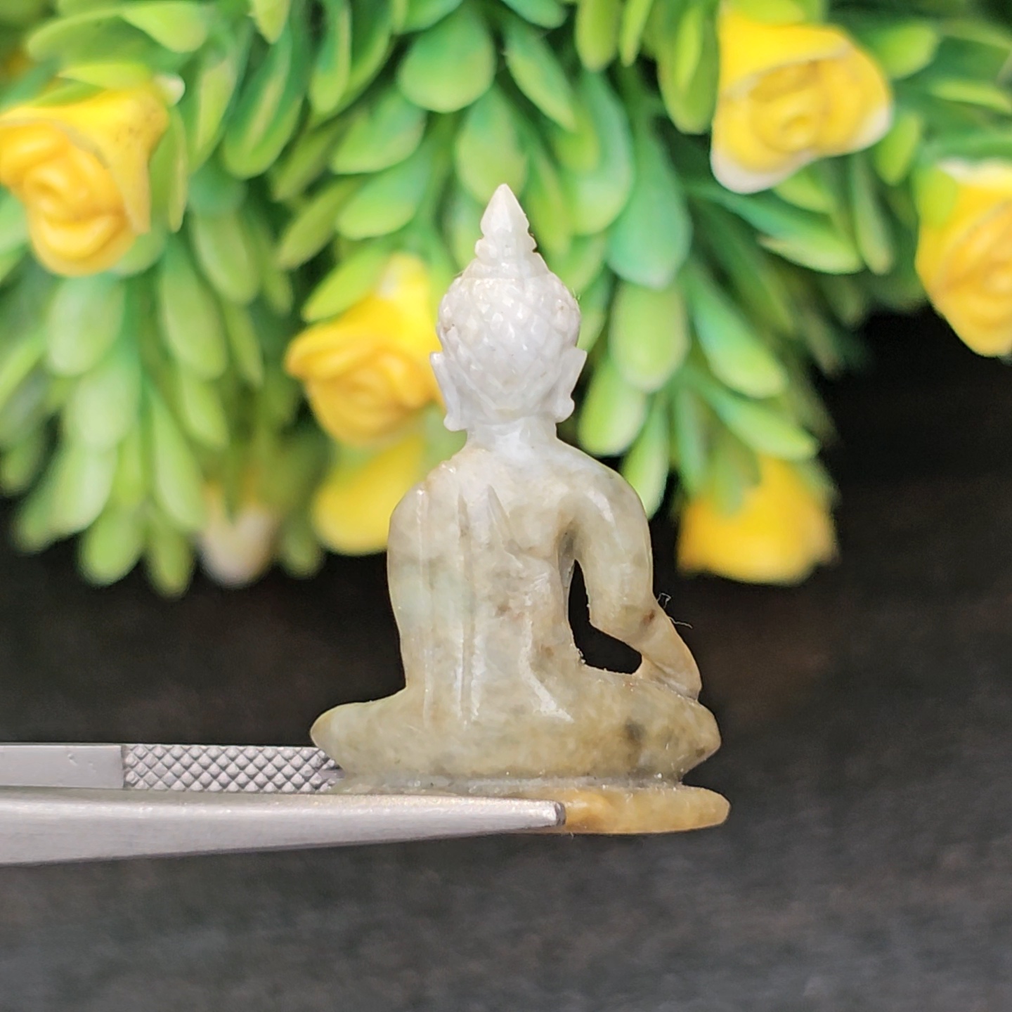 หยก แกะสลัก รูป พระ (Burmese jadeite) 19.38 กะรัต (cts.) หยก พม่า แท้