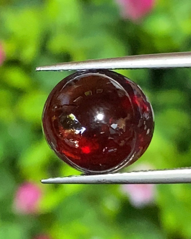 พลอย สเปสซาร์ไทต์ Spessartite Garnet 9.13 กะรัต (Cts.) ดิบ Unheated พลอยแท้ อัญมณีมงคลประจําวันเกิด เครื่องประดับพลอย