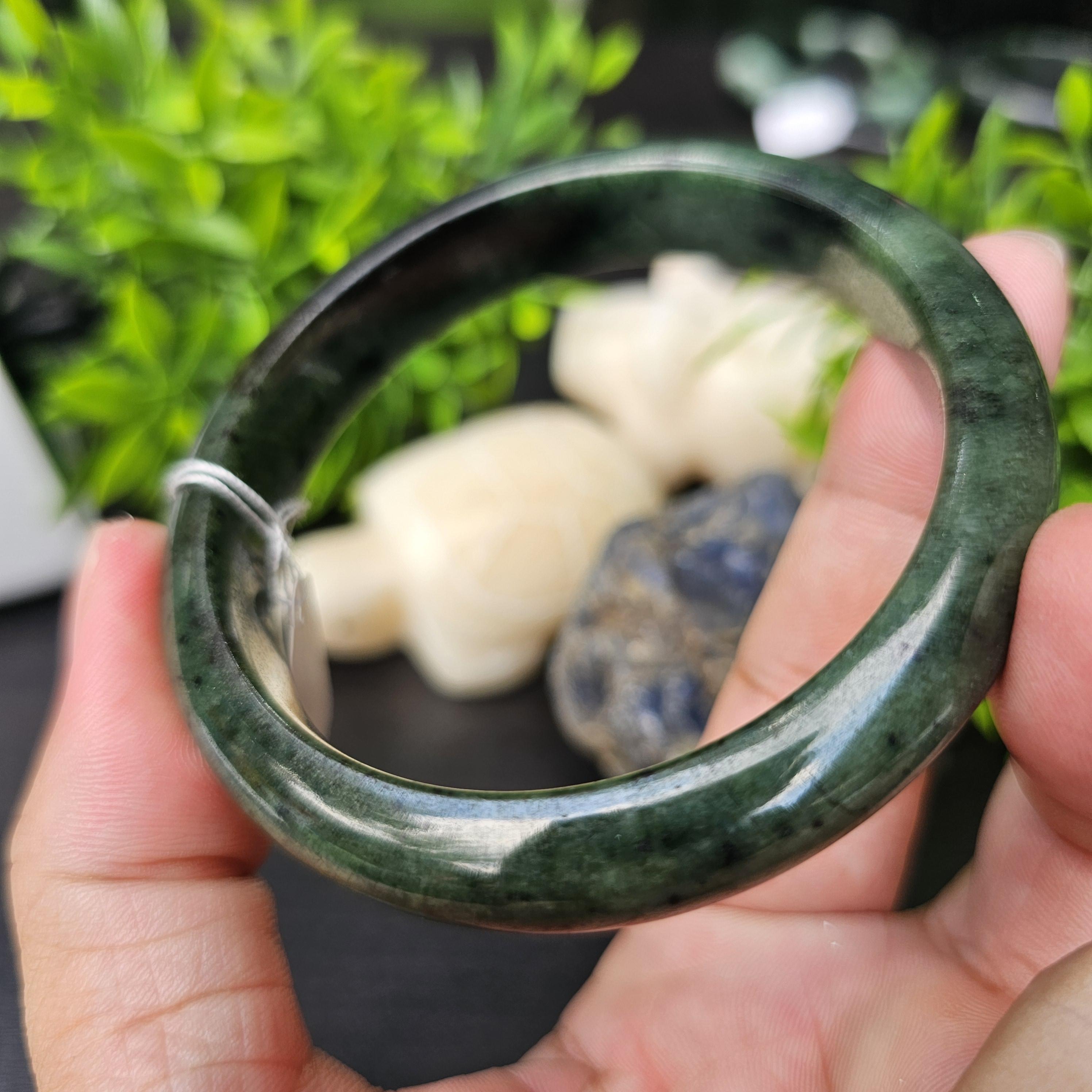 JB6804043 หยก พม่า แท้ Jade กำไลหยก 62.2 มม. (Jadeite bracelet) พม่า (Myanmar)