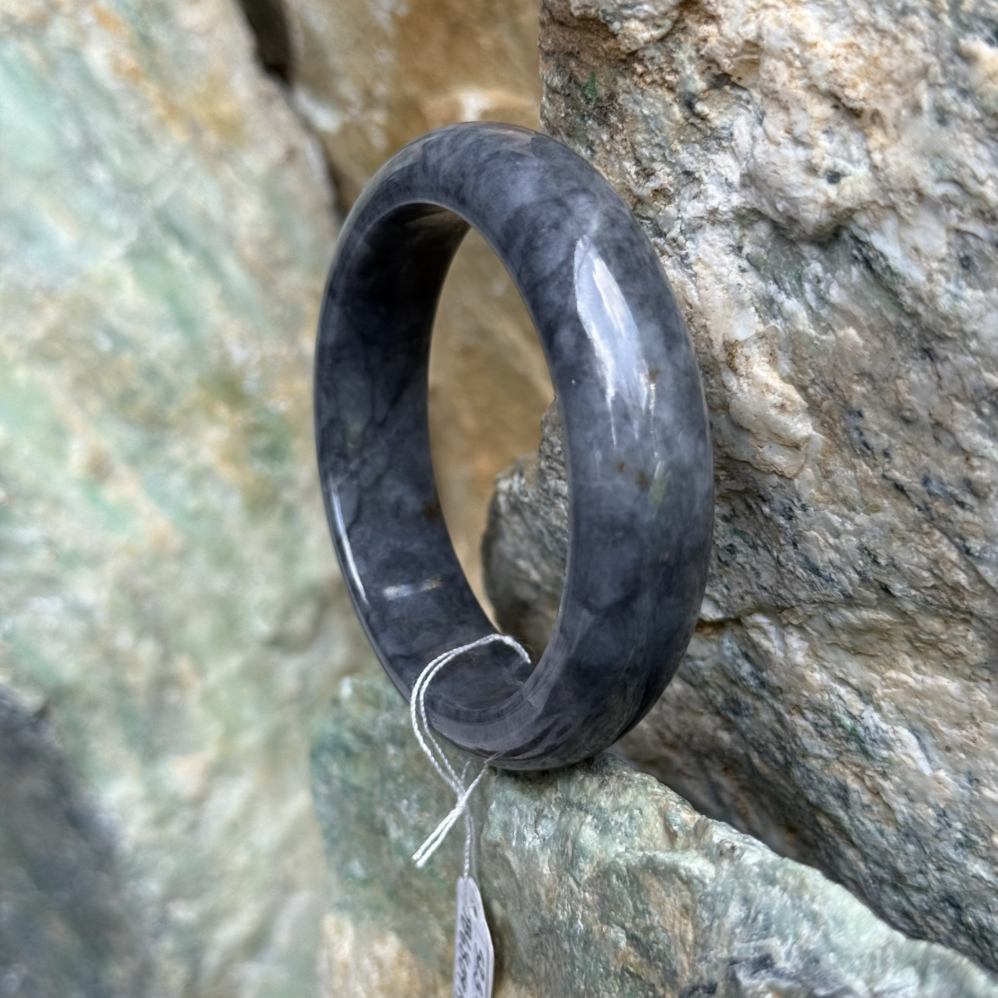 JB6804142 หยก พม่า แท้ Jade กำไลหยก 52.5 มม. (Jadeite bracelet) พม่า (Myanmar)