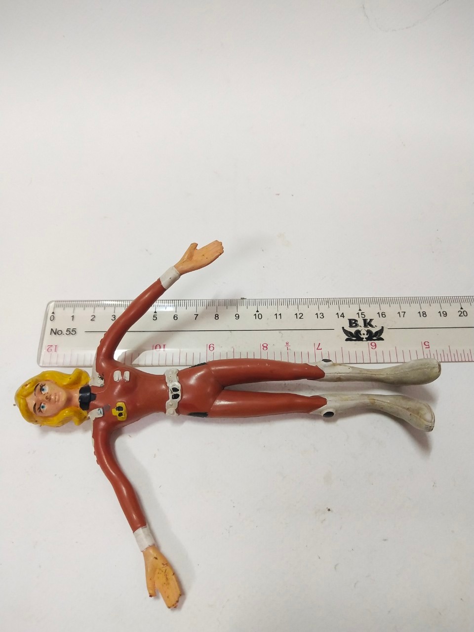 ตุ๊กตายางดัด กัปตัน Flam johann landor จากเรื่อง กัปตันฟิวเจอร์ ของ POPY 1979 งานเก่าสะสม เก่าเก็บตามสภาพ