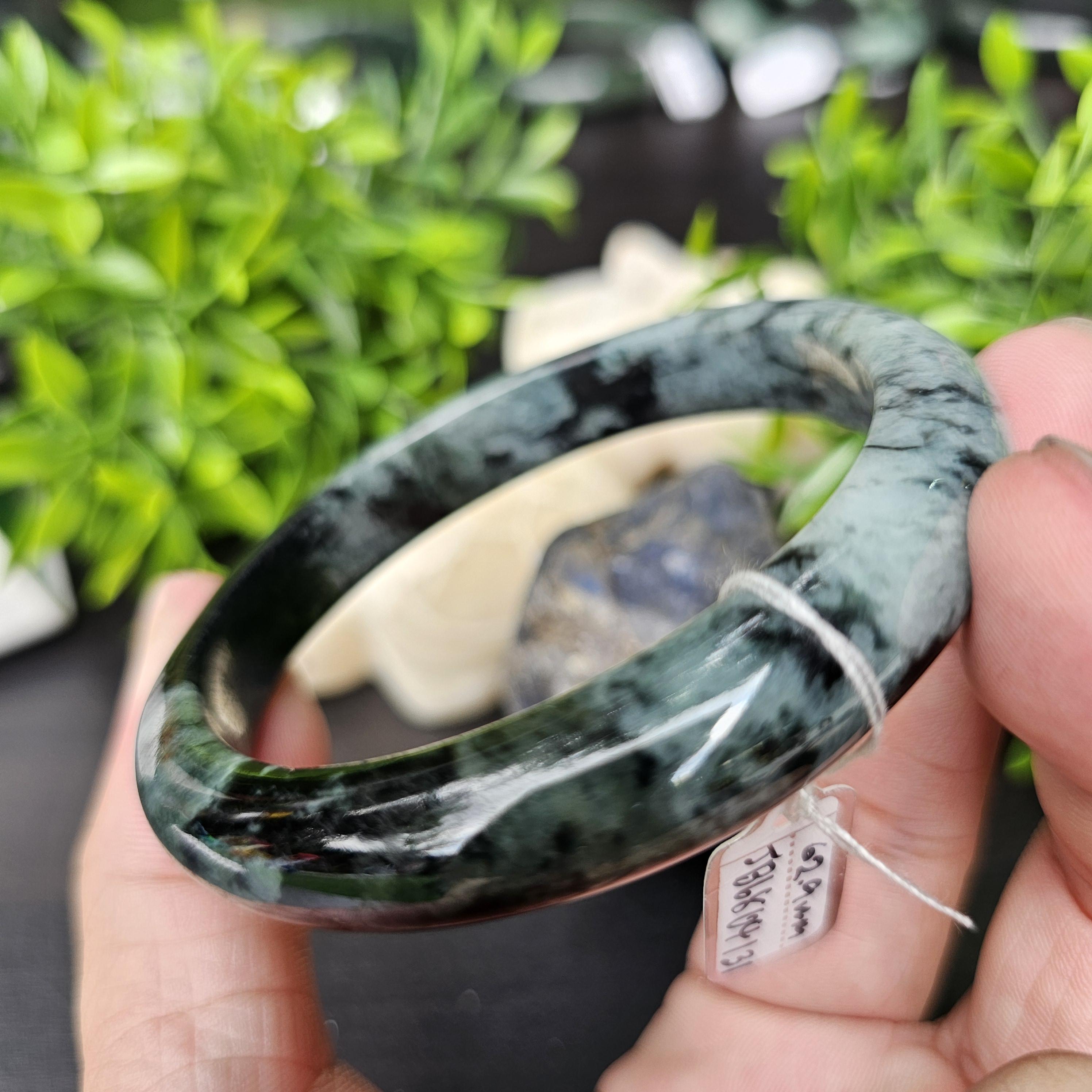 JB6804131 หยก พม่า แท้ Jade กำไลหยก 62.9 มม. (Jadeite bracelet) พม่า (Myanmar)