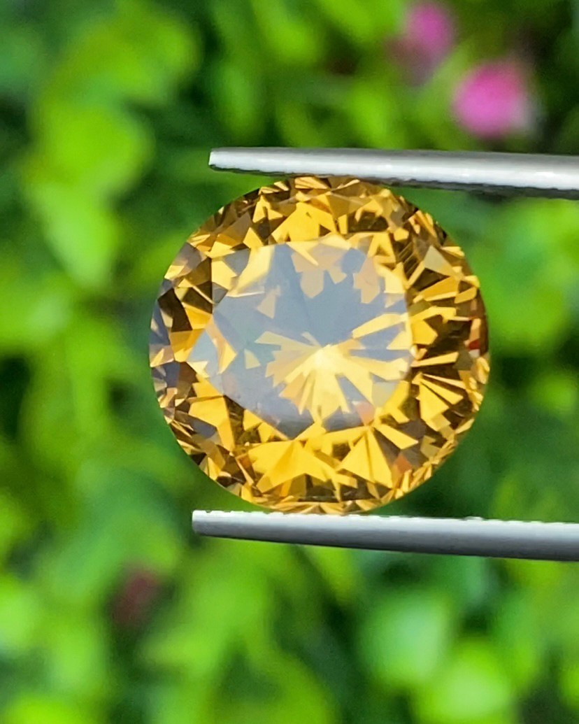 พลอย ซิทริน Citrine 10.32 กะรัต (Cts.) พลอยแท้ อัญมณีมงคลประจําวันเกิด เครื่องประดับพลอย