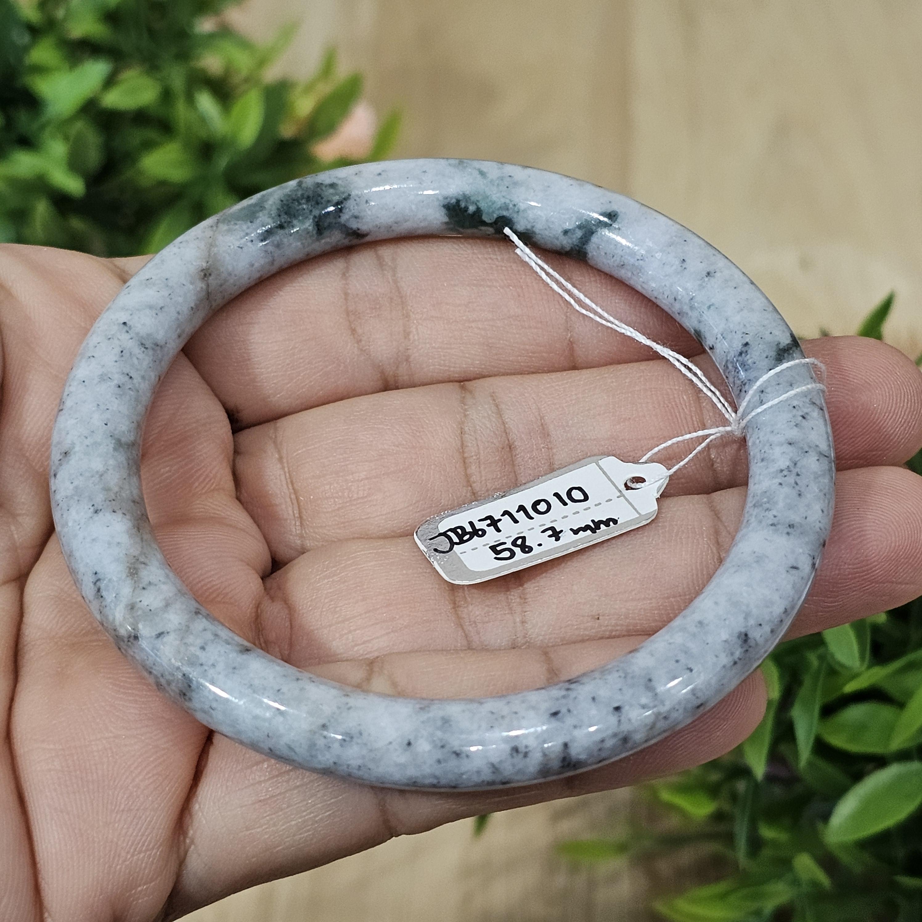 JB6711010 หยก พม่า แท้ Jade กำไลหยก 58.7 มม. (Jadeite bracelet) พม่า (Myanmar)